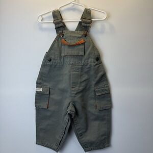 VTG Sprockets 18Mos Kids‎ Unisex Cargo Overalls 100% Cotton Pockets Logo CUTE